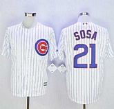 Chicago Cubs #21 Sammy Sosa White New Cool Base Stitched MLB Jersey,baseball caps,new era cap wholesale,wholesale hats